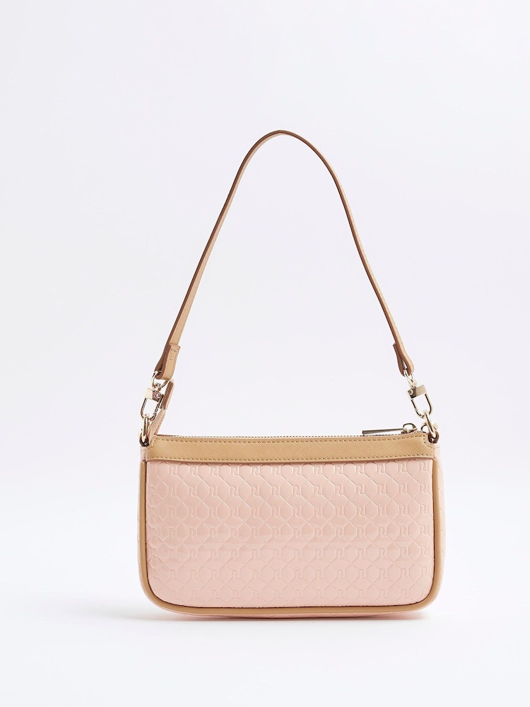River Island Pink Monogram Shoulder Bag - Image 3 of 5