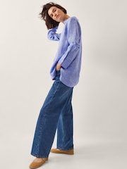 Monsoon Blue Lola 100% Linen Shirt - Image 2 of 4