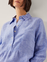 Monsoon Blue Lola 100% Linen Shirt - Image 4 of 4