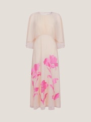 Monsoon Cream Natalie Embroidered Cape Midi Dress - Image 5 of 5