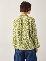 Monsoon Green Trinny Hand-Screen Print Shirt - Image 3 of 5
