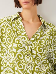 Monsoon Green Trinny Hand-Screen Print Shirt - Image 5 of 5