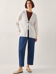 Monsoon Natural Clo Knit Single Button Cardigan - Image 2 of 5