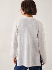 Monsoon Natural Clo Knit Single Button Cardigan - Image 3 of 5