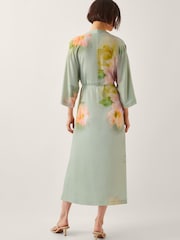 Monsoon Green Jane Floral Print Midi Dress - Image 2 of 4