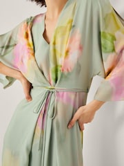Monsoon Green Jane Floral Print Midi Dress - Image 4 of 4