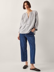 Monsoon Blue Frida Stripe Blend Top - Image 2 of 4