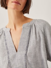 Monsoon Blue Frida Stripe Blend Top - Image 4 of 4