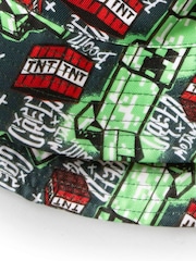 Vanilla Underground Green Kids Minecraft Multicoloured Bucket Hat - Image 6 of 6