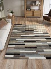 Greige Rio Broken Stripes Rug - Image 1 of 5