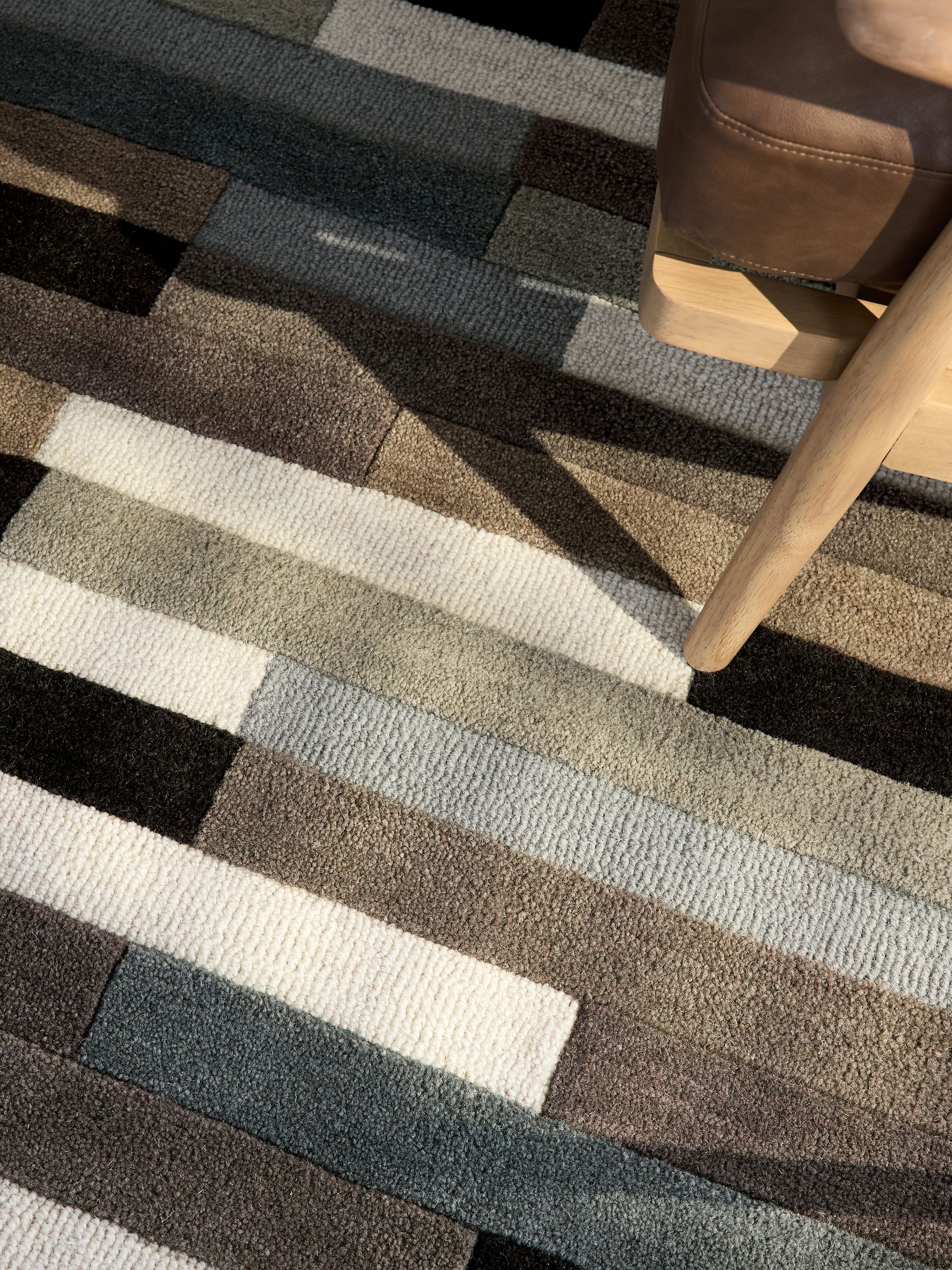 Next Rugs Breh Buy Greige Rio Broken Stripes Wool Rug from the Next UK online shop