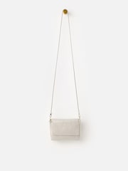 Oliver Bonas Cream Jodie Gem and Pearl Chain Mail Clutch Bag - Image 1 of 7