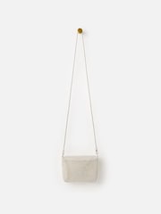 Oliver Bonas Cream Jodie Gem and Pearl Chain Mail Clutch Bag - Image 2 of 7