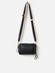 Oliver Bonas Black Simen Black Cross-Body Bag - Image 1 of 7