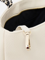 Oliver Bonas Cream Jackie Leopard Print Strap Backpack - Image 4 of 7