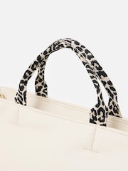 Oliver Bonas Cream Jackie Leopard Print Strap Backpack - Image 5 of 7