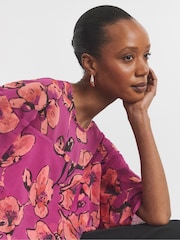 Joanna Hope Pink Tiered Ruffle Blouse - Image 3 of 4