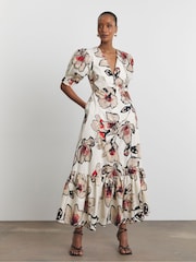 Joanna Hope Cream 100% Cotton Prom Dress - Image 1 of 4