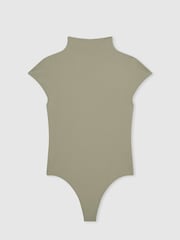 Reiss Sage Green Laura High-Neck Jersey Bodysuit - Image 2 of 6