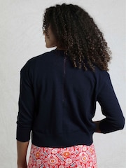 Weird Fish Blue Limon Outfitter Slub Lightweight Cardigan - Image 3 of 5