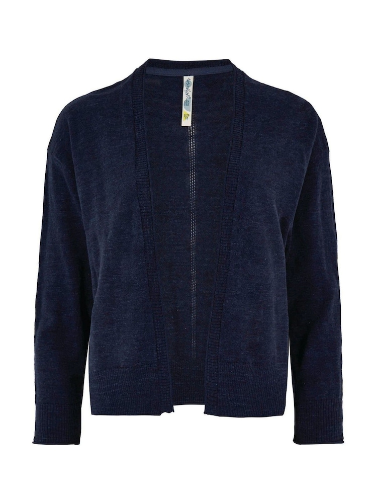 Weird Fish Blue Limon Outfitter Slub Lightweight Cardigan - Image 5 of 5