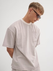 River Island Pink Seersucker Boxy T-Shirt - Image 1 of 1