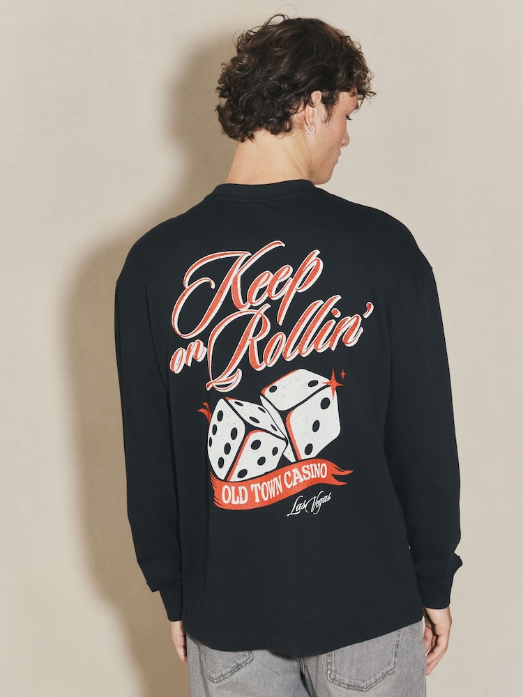 Black EDIT Long Sleeve Graphic T-Shirt - Image 1 of 5