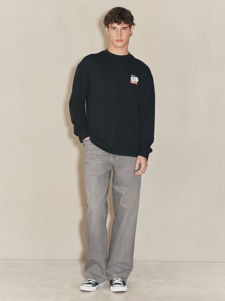 Black EDIT Long Sleeve Graphic T-Shirt - Image 2 of 5