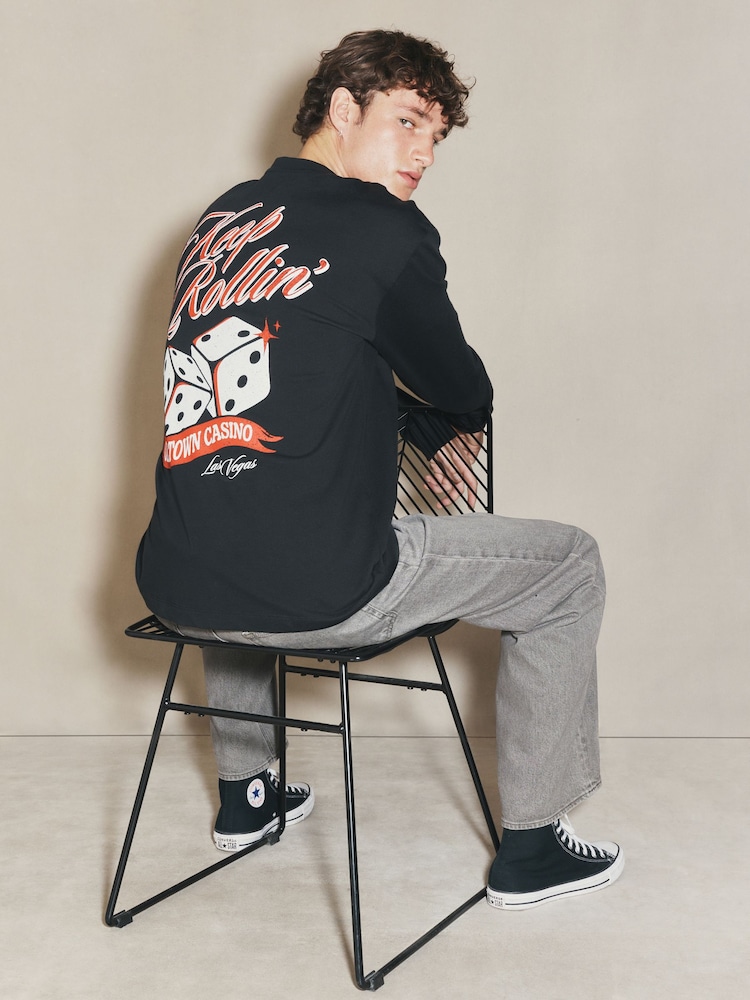 Black EDIT Long Sleeve Graphic T-Shirt - Image 5 of 5