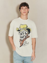 White Ecru EDIT Def Leppard Licence T-Shirt - Image 1 of 5