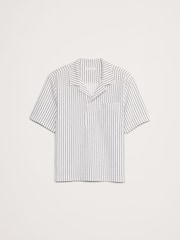 Белый - Banana Republic Stripe Terry Polo Shirt - Image 1 of 4