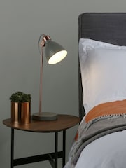 Dar Lighting Grey Satin Copper Frederick Task Lamp - Image 1 of 5