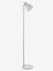 Dar Lighting Matt White Satin Chrome Frederick Task Lamp - Image 1 of 4