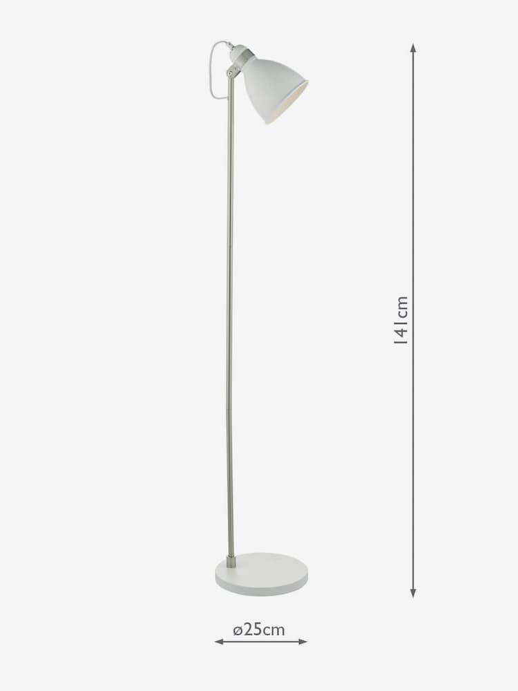 Dar Lighting Matt White Satin Chrome Frederick Task Lamp - Image 4 of 4