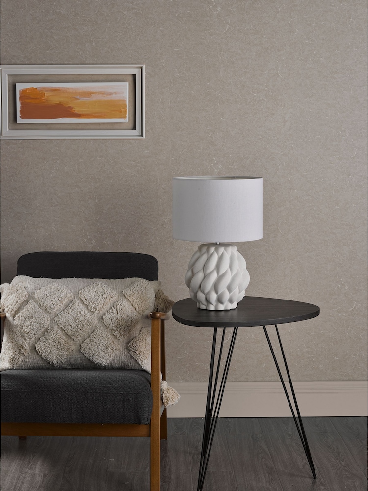 Dar Lighting White Idonia Table Lamp - Image 2 of 7