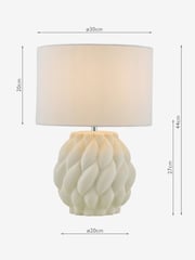 Dar Lighting White Idonia Table Lamp - Image 7 of 7