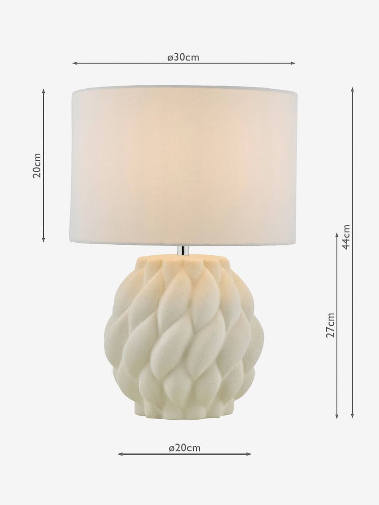 Dar Lighting White Idonia Table Lamp - Image 7 of 7