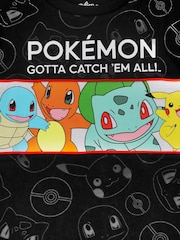 Vanilla Underground Black Boys 100% Cotton Pokemon Short Sleeved T-Shirt - Image 5 of 5