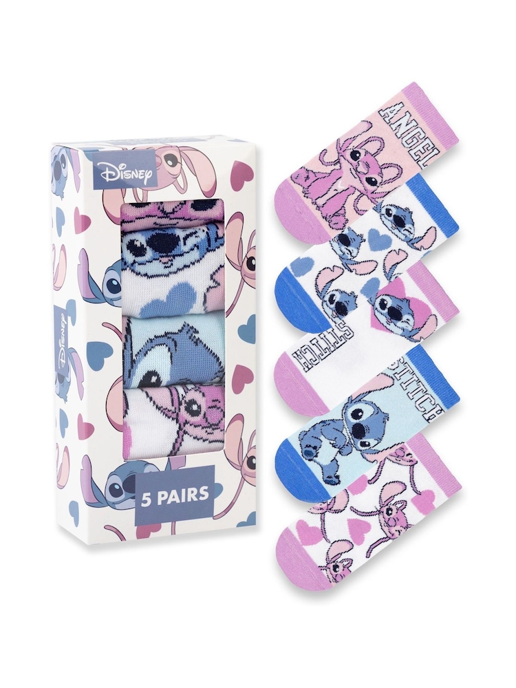 Vanilla Underground Multi Disney Girls Calf Socks Set of 5 - Image 1 of 5 Vanilla Underground Multi Disney Girls Calf Socks Set of 5 - Image 1 of 5