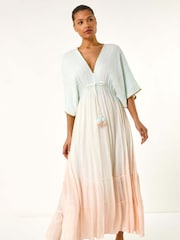 Roman Ombre V-Neck Maxi Dress - Image 2 of 5