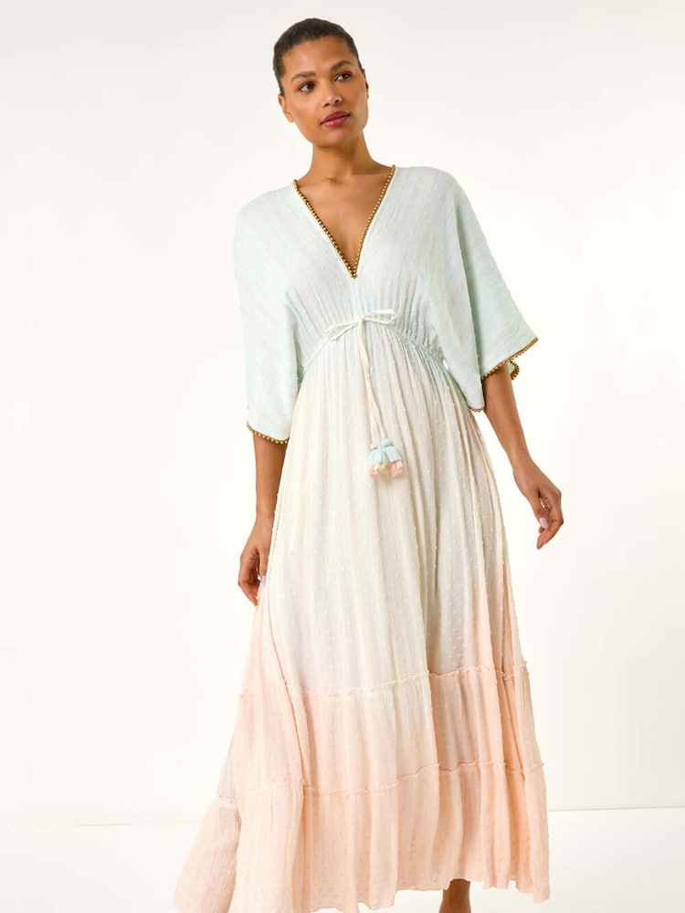 Roman Ombre V-Neck Maxi Dress - Image 2 of 5