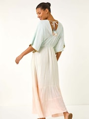 Roman Ombre V-Neck Maxi Dress - Image 3 of 5
