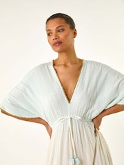 Roman Ombre V-Neck Maxi Dress - Image 4 of 5