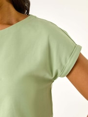 Roman Green Plain Stretch Jersey T-Shirt - Image 5 of 5