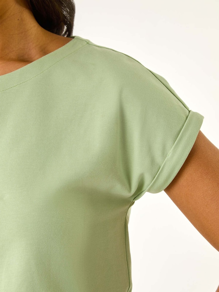 Roman Green Plain Stretch Jersey T-Shirt - Image 5 of 5