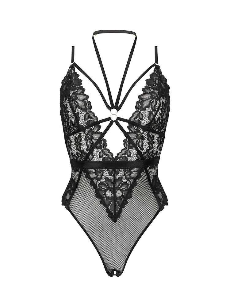 Ann Summers Black Confession Lace And Mesh Crotchless Body - Image 5 of 5