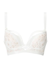 Ann Summers White Mirage Foiled Lace Padded Plunge Bra - Image 5 of 5