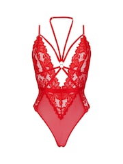 Ann Summers Red Confession Lace And Mesh Crotchless Body - Image 5 of 5