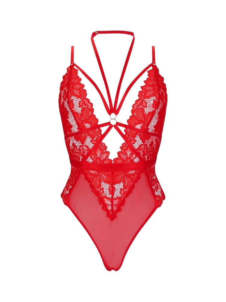Ann Summers Red Confession Lace And Mesh Crotchless Body - Image 5 of 5