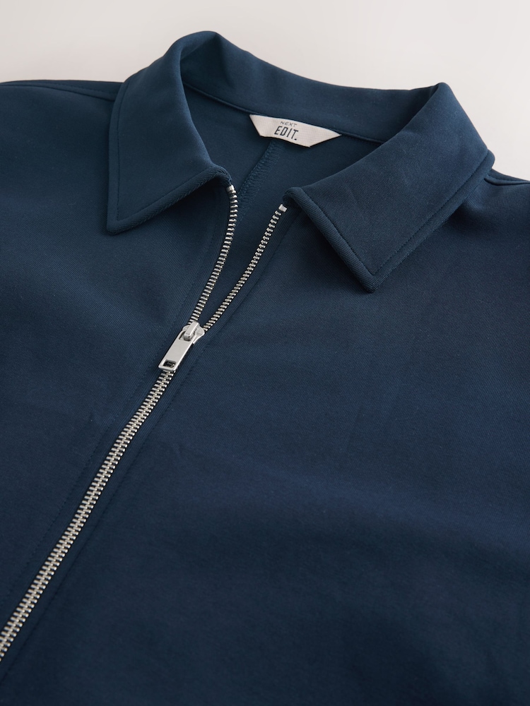 Navy EDIT Long Sleeve Shacket - Image 10 of 10